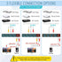 Gulfmew 8 4 8 1 8 Way AV Switch, RCA Switcher with FT RCA Cable, in Out Composite Video L/R Audio Selector Box, Port AV