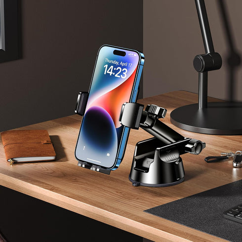 Qifutan Dash Mounted Holders Phone Holders for Your Car Phone Mount for Car Windshield Dashboard Air Vent Universal