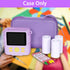 Aenllosi Kids Camera Case for Anchioo/ESO XOFFORE Instant Print Camera Toys, Purple, Case Only, Photo Paper & Color Pen