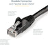 1ft CAT6 6 -250Mhz 100W RJ45 (N6PATCH1BK) StarTech Ethernet Cable - Black CAT Gigabit Ethernet Wire PoE UTP Network
