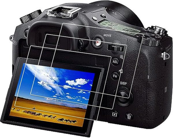 PCTC Tempered Glass Screen Protector Skin Film - Sony Rx10 III, IV, A9, A7 III, A7II (3 + 2 Pack)