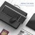 seenda Rechargeable Wireless Keyboard and Mouse Combo, Ultra Thin Low Profile with Number Pad, Black and Grey