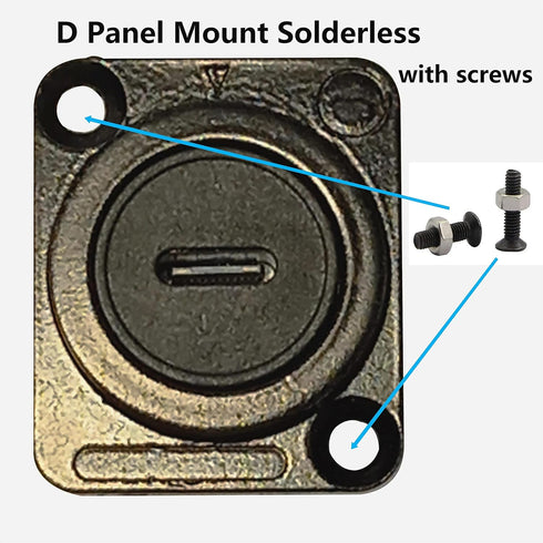 D Type Panel Mount Adapter Coupler, USB Type C 3.1 Female to Female Extension Converter for Data Transmission