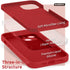 SURPHY iPhone 13 Case (6.1", 2021) - Red Liquid Silicone with Screen Protector, Camera Protection & Soft Microfiber