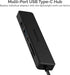 SABRENT Multi-Port USB Type-C Hub with 4K HDMI, Power Delivery 60 Watts, USB 3.0, USB 2.0, SD/microSD Card Reader
