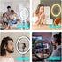 SHSY LVSEZM 10" 10" 60" 3 Selfie Ring Light with Stand and Selfie Stick, Color Light Adjustment Suitable for Phones