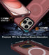 iPhone 15 Pro Max Case - Strong Magnetic Maroon, Military Grade Drop Tested, Compatible with MagSafe, Slim Frosted 6.7"