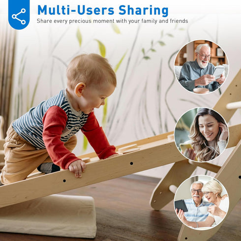 Small Security Camera, Upgraded Indoor Monitor for Pets, Dogs, Babies, Smart WiFi Home Monitor, App Control (White,