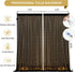 Wish Care 10x10FT Black Wrinkle Free Backdrop Curtains with Lights String for Parties - Photo Curtain Backdrop