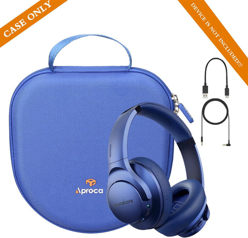 Aproca Hard Travel Case for Soundcore Anker Life Q20 Noise Cancelling Headphones - Blue, Durable & Protective.