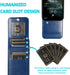 iPhone 13 Pro Wallet Case with Credit Card Holder, PU Leather Case for 6.1 Inch (Blue)