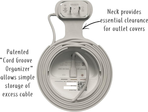 Dot Genie Google WiFi Outlet Holder Mount Stand: No Messy Screws! (1-pack)