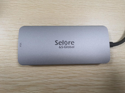 USB C Docking Station Dual HDMI Monitor Adapter, Selore USB C Hub with Dual HDMI, Displayport, VGA, 100W PD Charging