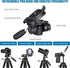 VICTIV 74” Camera Tripod, Heavy Duty Aluminum Stand for Camera and Phone, Compatible with DSLR, Carry Bag Included