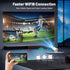 Mini Projector with WIFI 6, Bluetooth, 4K 1080P Support, Portable 180° Rotatable 130'' Screen Movie Projector for