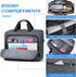 Laptop Bag for 17.3 Inch Laptop, Large Waterproof Briefcase for Men Women, Business Office Work Computer Bag, Grey