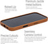 Dockem 17 Genuine Leather Case for iPhone Compatible with MagSafe, with Capacitive Camera Control Button (MSGL, Light