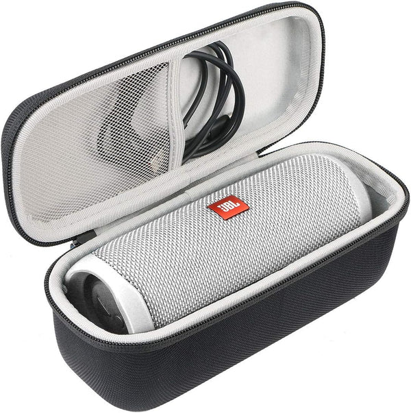 Khanka Hard Travel Case for JBL FLIP5 Flip 5 / Flip 6 Waterproof Portable Bluetooth Speaker (Black)