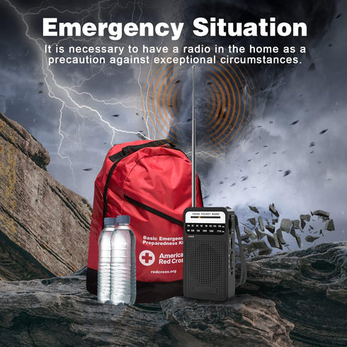Portable AM FM Radio, Goodes Transistor Radio with Loud Speaker, 2AA Battery Operated for Indoor and Outdoor Use