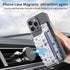 Stick on Wallet for Phone Case, Credit Adhesive Card Holder for Back of Phone Cases, Flip Leather Zipper Flower Wallet