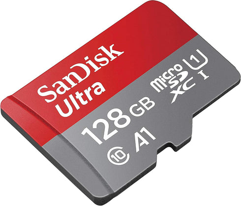 SanDisk Ultra MicroSD 128GB Card for Samsung Galaxy Tablets, Bundle with Everything But Stromboli Reader