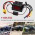 60A 2-3S Programming 1/10 Upgraded Brushless ESC Electronic Speed Controller with Card Waterproof ESC for Remote