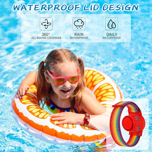 Waterproof Airtag Bracelet for Kids (2 Pack) Soft Nylon Hidden Air Tag Wristband Lightweight GPS Tracker Holder for