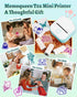Memoqueen T02 Phomemo Mini Sticker Printer - APP AI Drawing Bluetooth Thermal Printer Sticker Maker Machine for DIY