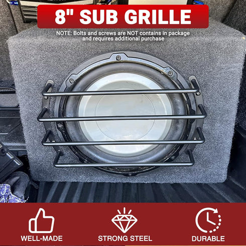 Metal Car Bar Grille Cover for 8 Inches Speaker Subwoofer, Pack of 2