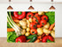 KeyWork 10x7ft Fresh Vegetables Backdrop Colorful Produce Wooden Table Photography Background for Healthy