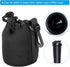 PATIKIL 4 Pcs Camera Lens Bag, 3.1" ID x 3.9" H Drawstring Pouch with Thick Neoprene for DSLR Lens, Black