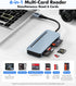 Tioleje 3.0 5Gbps 6-in-1 6 2.0 15/16/17, CFast Card Reader - USB CFast/CF/SD/TF/MS/XD Card Adapter, Simultaneous Read