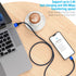 iPhone Charger Cable, Apple MFi Certified 5 Pack 6 FT Blue Long Lightning Fast Charging High Speed Data Sync USB Cable