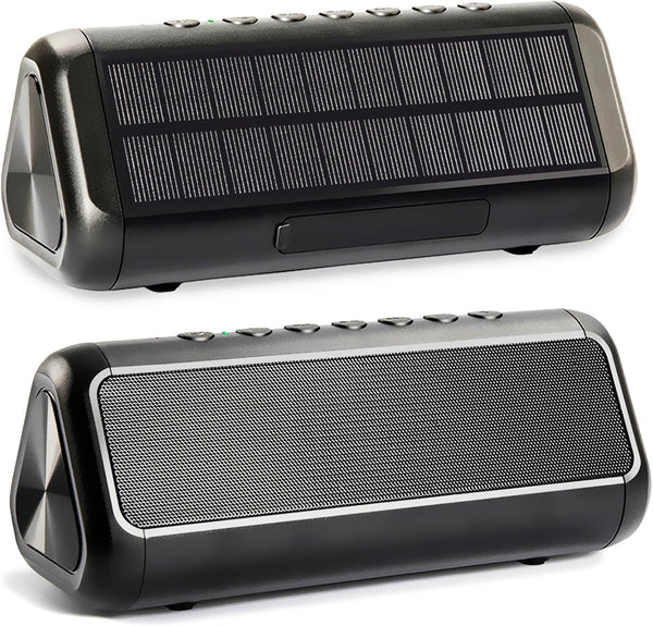 Solar Bluetooth Speaker Portable, 5000mAh Wireless Speaker, IPX6 Waterproof, Bluetooth 5.3, 50H Play Time