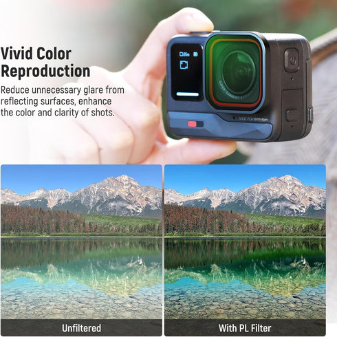 NEEWER ND & CPL Filter Set for Insta360 Ace Pro, ND16 ND32 ND64 CPL 4 Pack, Action Camera Accessories with Multi Coated