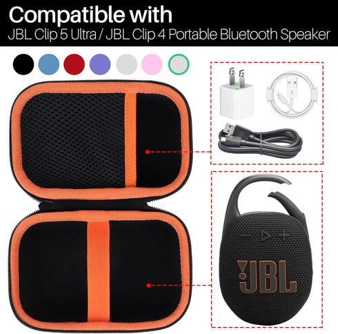 Hard Case Compatible with JBL Clip 5 Clip 4 Portable Bluetooth Speaker