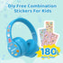 MIDOLA Kids Headphones, Bluetooth 5.4 Wireless, 68H Play Time, Volume Limit, Over-Ear Foldable Headset, Blue