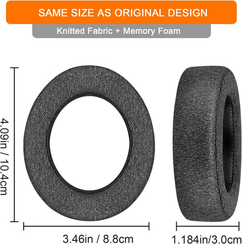 GVOEARS Replacement Ear Pads for Corsair HS70 Pro HS60 HS50, Durable Knitted Gaming Headset Noise Isolation Cushions