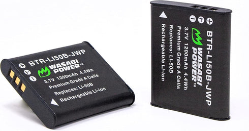(2-Pack) D-LI92 I-10, RZ10, RZ18, WG-1, WG-1 WG-2, WG-2 WG-3, WG-3 WG-4, WG-4 WG-10, X70, WG-90 Wasabi Power Battery