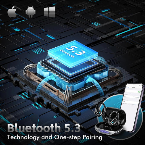 Wireless Earbuds Bluetooth Headphones, 80Hrs Playtime with IPX7 Waterproof Sports Earphones and Wireless Charging Case