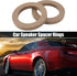 X AUTOHAUX 2 Pcs 4" Universal Wooden Car Speaker Subwoofer Mounting Spacer Rings Adapter Bracket Holder Plate