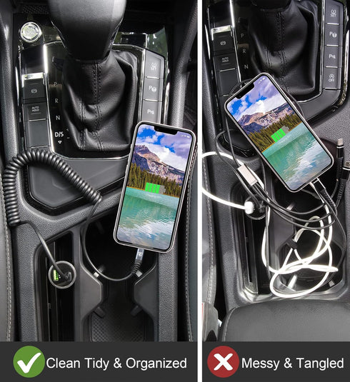 KIYODA USB Type C to Lightning Cable 3FT 2Pack, Coiled Fast Charging iPhone Charger for iPhone 14/13/12/11 Pro Max