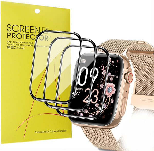 3 Pack Screen Protector, 3D Full Coverage PET Film for Banlvs G36 1.91" Smart Watches