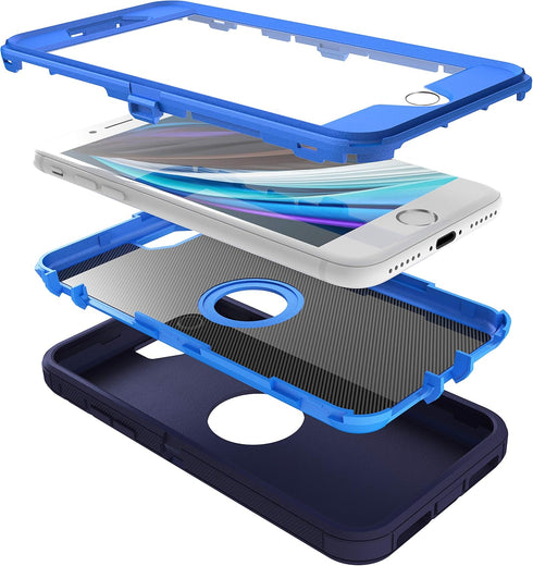 MXX Case Designed for iPhone SE 2020/SE 2022 - Heavy Duty Protective Case with Screen Protector and Belt Clip