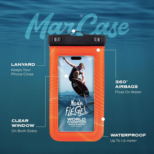 STATIK MarCase Waterproof Phone Pouch - IPX8 Floating Bag with Light Reflective Stripes for Easy Retrieval