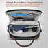 Tanmqin Commute, Electronic Organizer with Shoulder Strap, Premium Mixed-Fabric Accordion Tech Pouch for Travel & Large