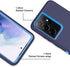 MXX Galaxy S21 Ultra Case, 3-Layer Heavy Duty Bumper Cover with Shock Protection, Dust Proof, 6.8 Inch 2021 (Blue)