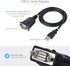 StarTech.com 3ft USB to Serial Cable, DB9 Male RS232 to USB Converter, Prolific IC Adapter for