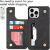 Cavor Wallet Case for iPhone 11 Pro Max with Card Holder, PU Leather Kickstand Case, Shockproof Cover, Black