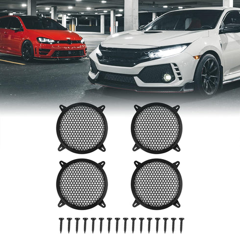 X AUTOHAUX 4pcs Grill Cover 8 Inch Mesh Protector Car Speaker Cover Woofer Subwoofer Grill